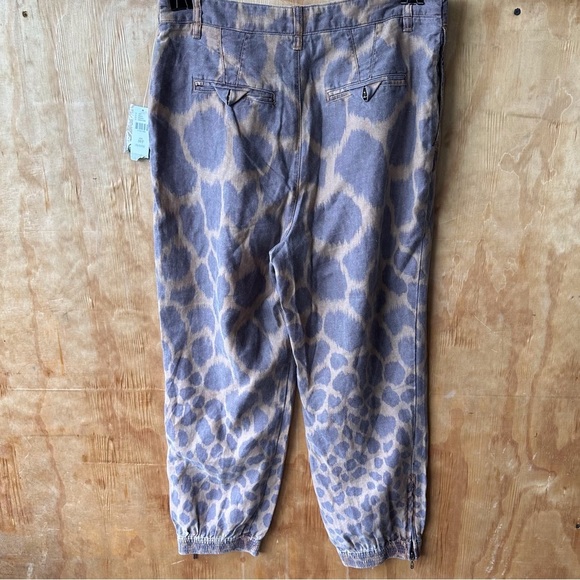 NWT Anthropologie Tamarind Giraffe Trouser Linen Blend Jogger NWT - Picture 5 of 16